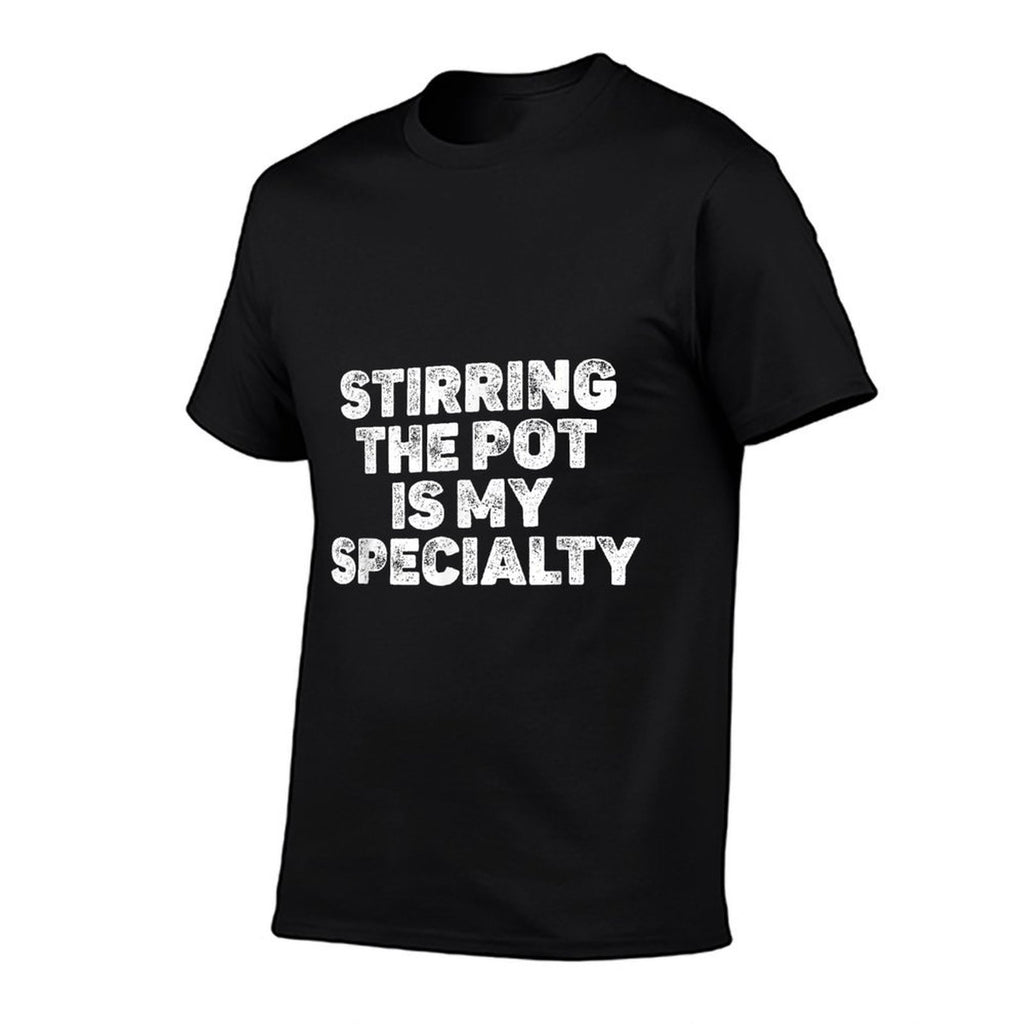 Stirring The Pot Is My Specialty Funny Halloween  Graphic-printed T-Shirt