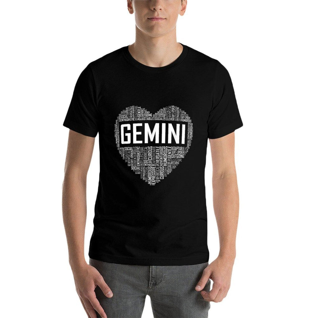 Gemini Zodiac Traits Horoscope Astrology Sign Gift Heart  Classic T-Shirt