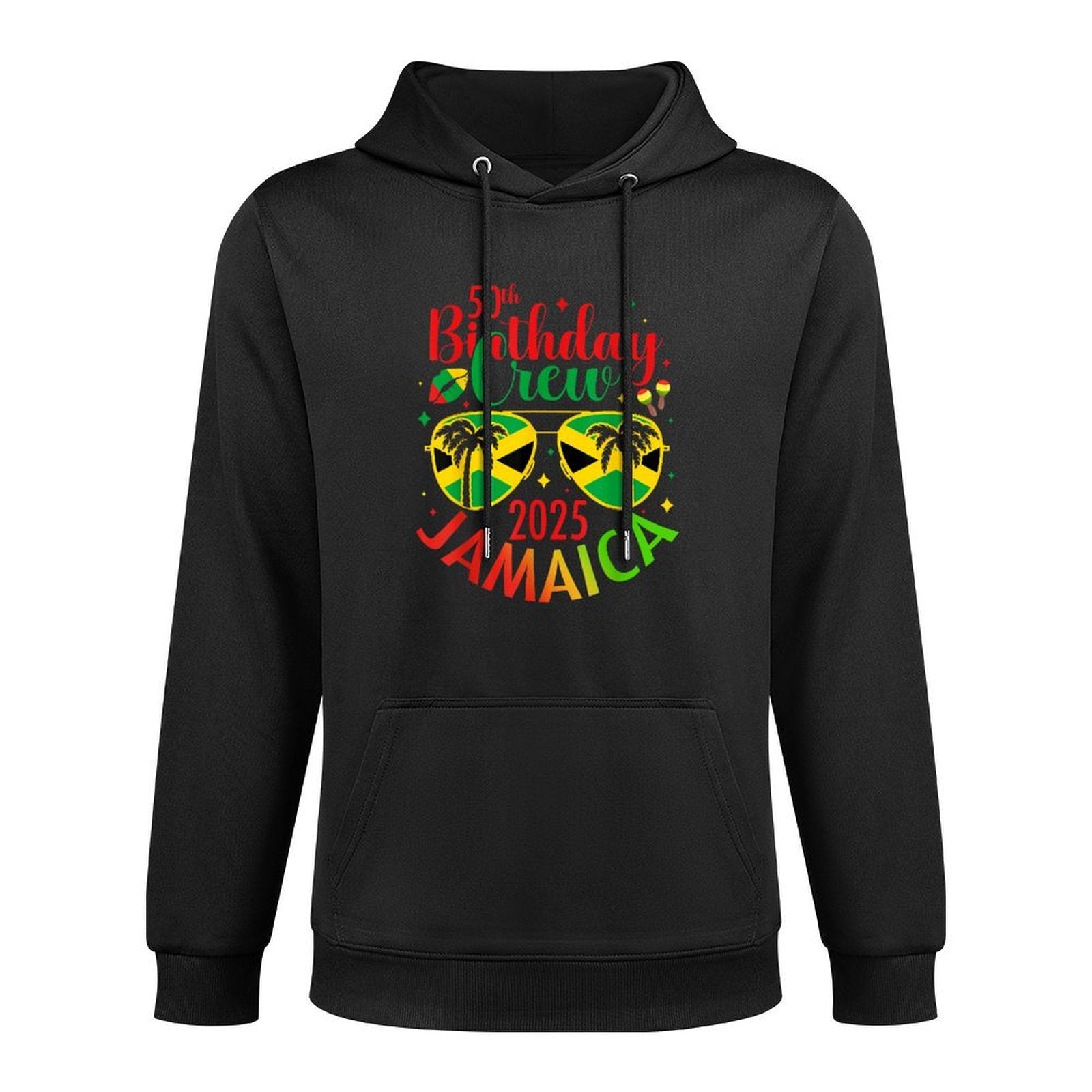50th Years Old Birthday Crew Jamaica Trip 2025 Party Match Shape Retention Hoodie