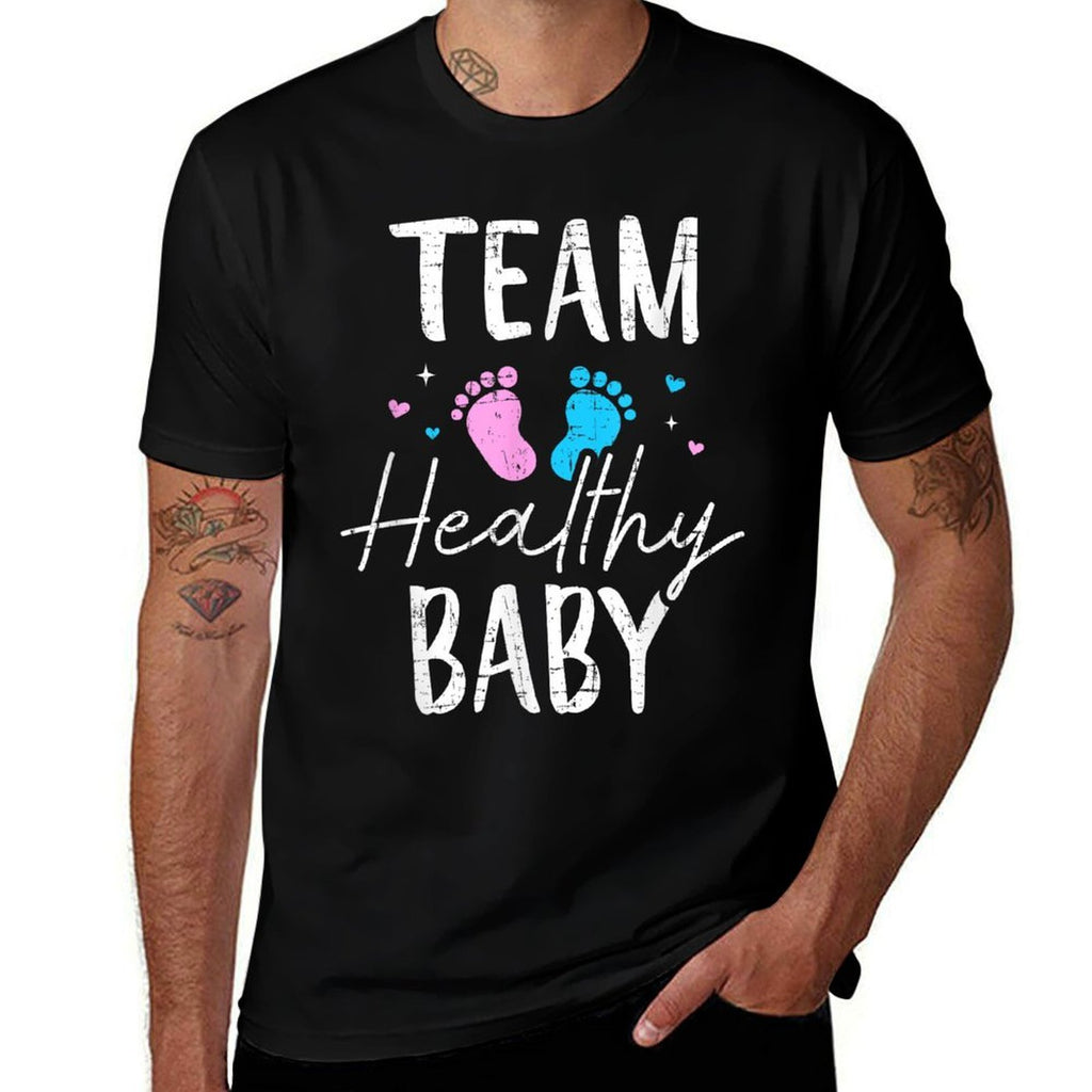 Funny Gender Reveal Team Healthy Baby Party Supplies  Graphic-printed T-Shirt