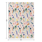 Surfing Girl Travel-friendly Throw Blanket