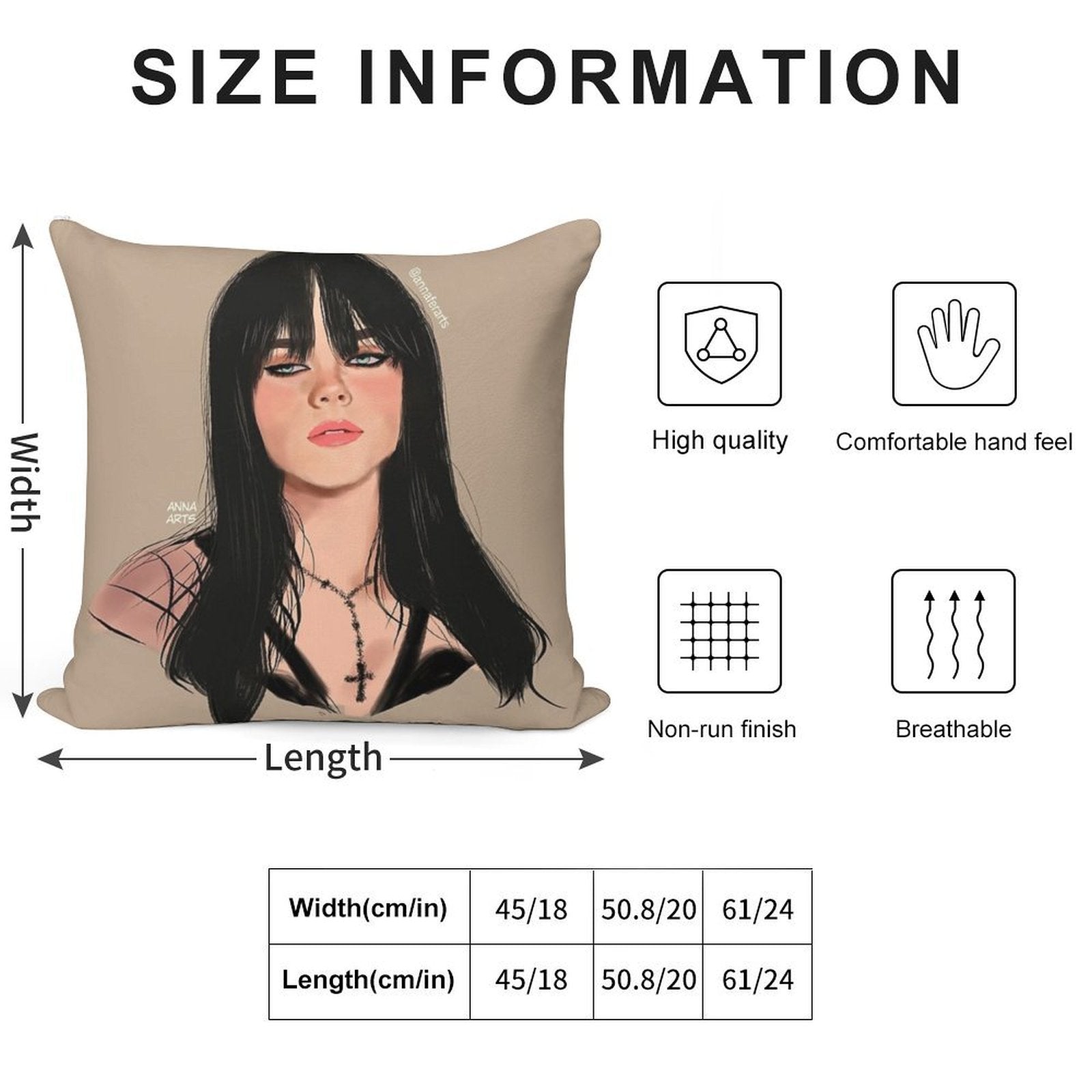 Billie Soft Bedroom Essential Throw Pillow