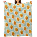 Deviled Egg Pattern - Blue Travel-friendly Throw Blanket
