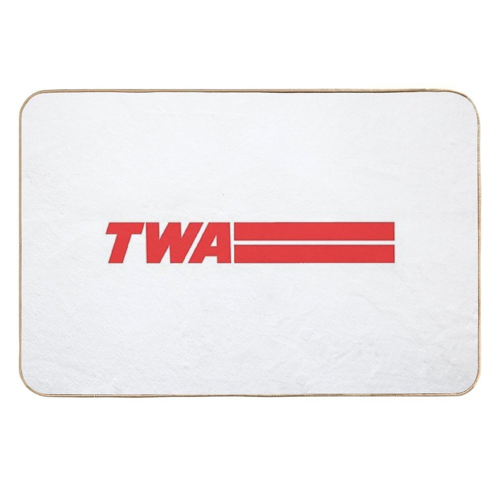 TWA Airlines - Vintage Logo  Fade-Resistant Bath Mat