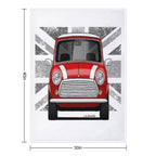 The Classic British Utility with A Union Jack Bottom Plush Throw Blanket