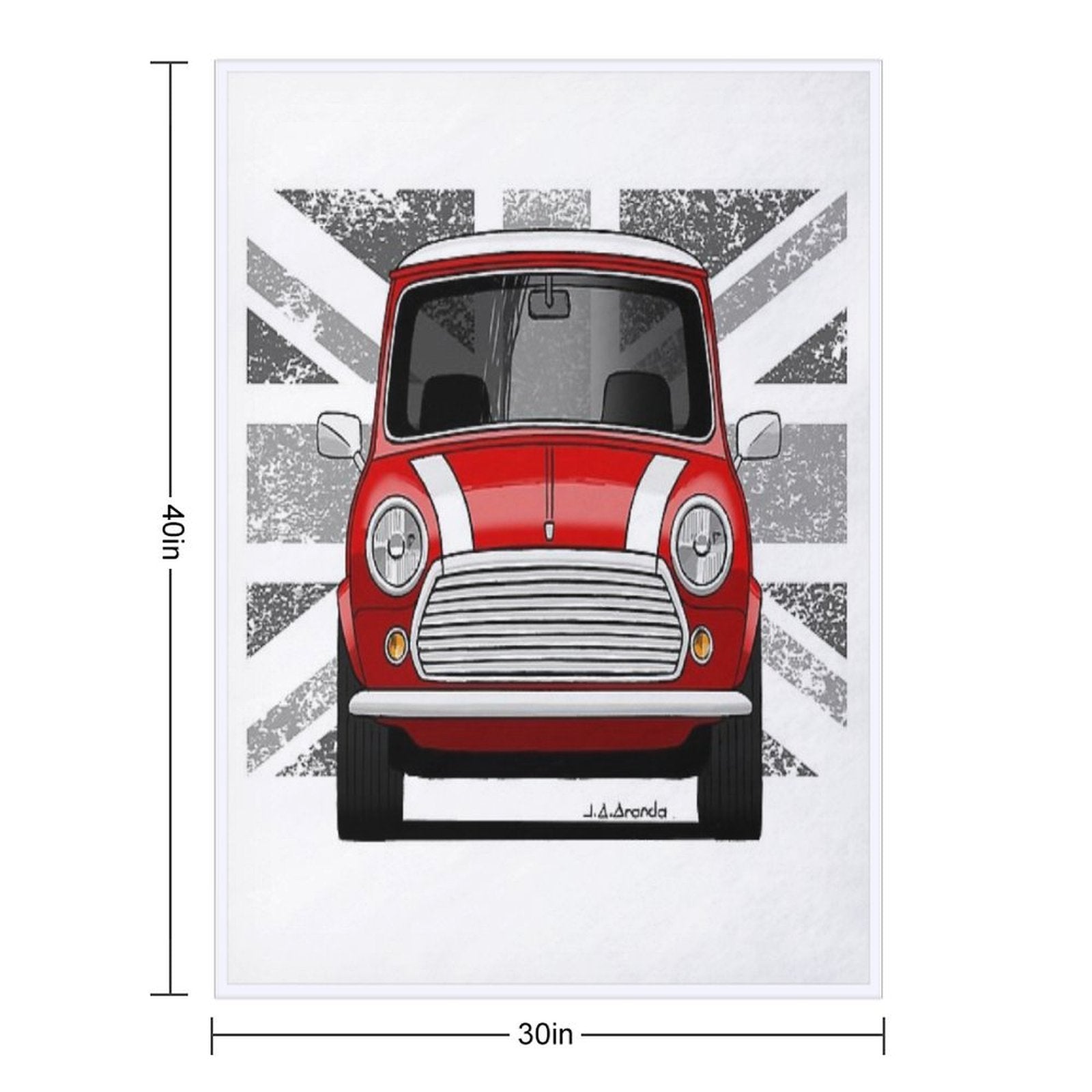 The Classic British Utility with A Union Jack Bottom Plush Throw Blanket