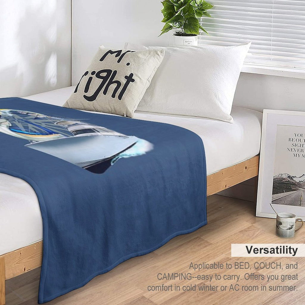 Offshore Billfish - Blue Marlin, Sailfish, Mahi Mahi, Viking Yacht Anti-pilling Throw Blanket