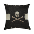 Pirate Skulls - Black Soft Skin-Friendly Throw Pillow