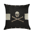 Pirate Skulls - Black Soft Skin-Friendly Throw Pillow