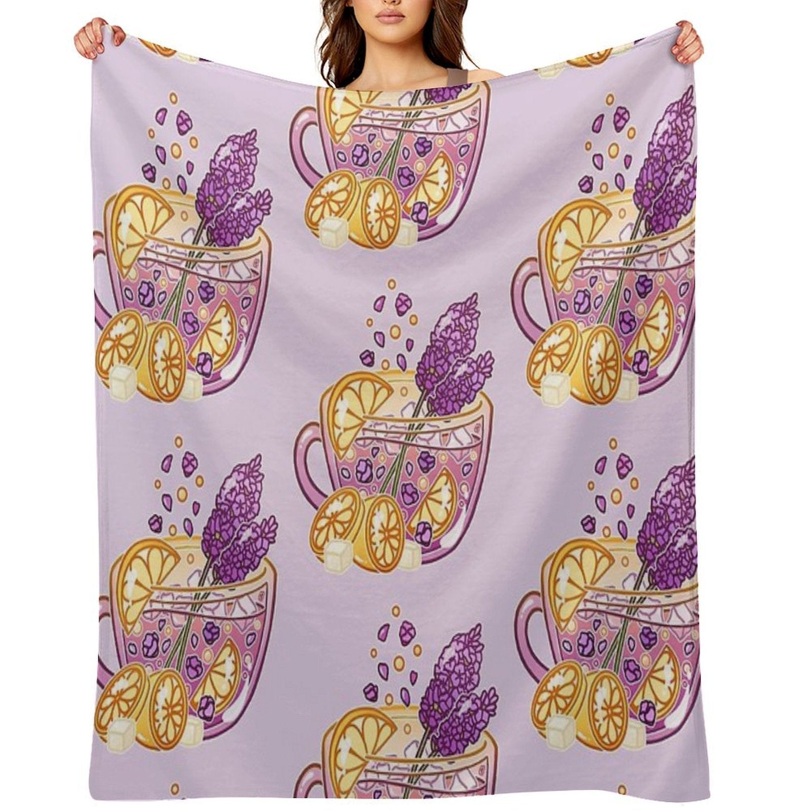Lavender Lemonade Quick-dry Throw Blanket