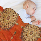 Antique Persian Tabriz Rug Print Compact Throw Blanket