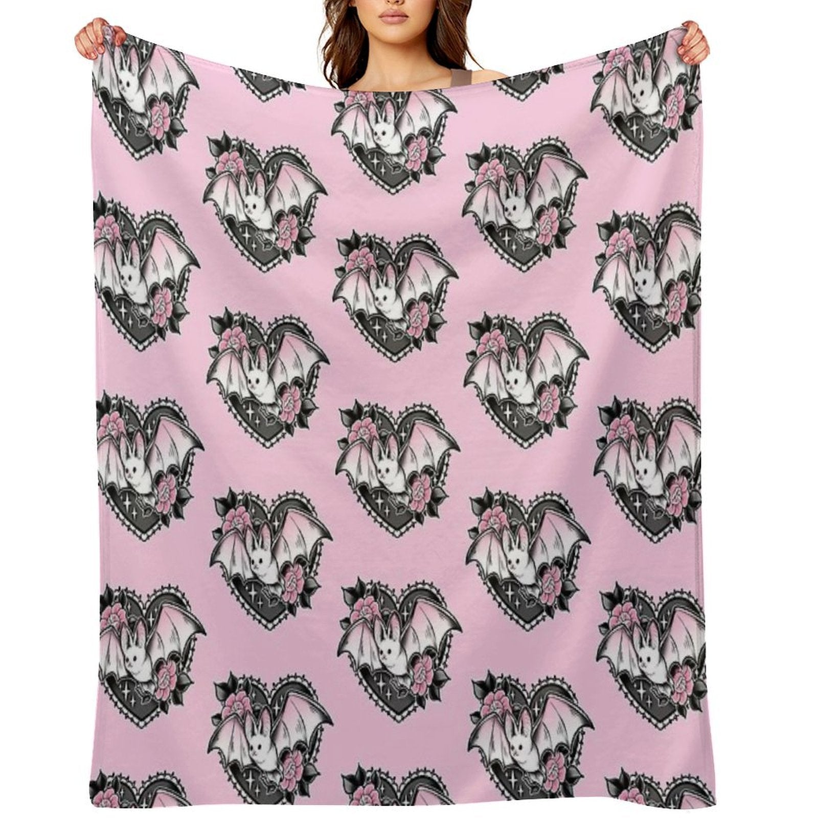 Little Bat Wrinkle-free Throw Blanket