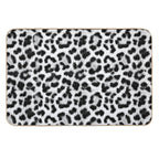 Black And White Leopard Print  Rapid-Drying Bath Mat