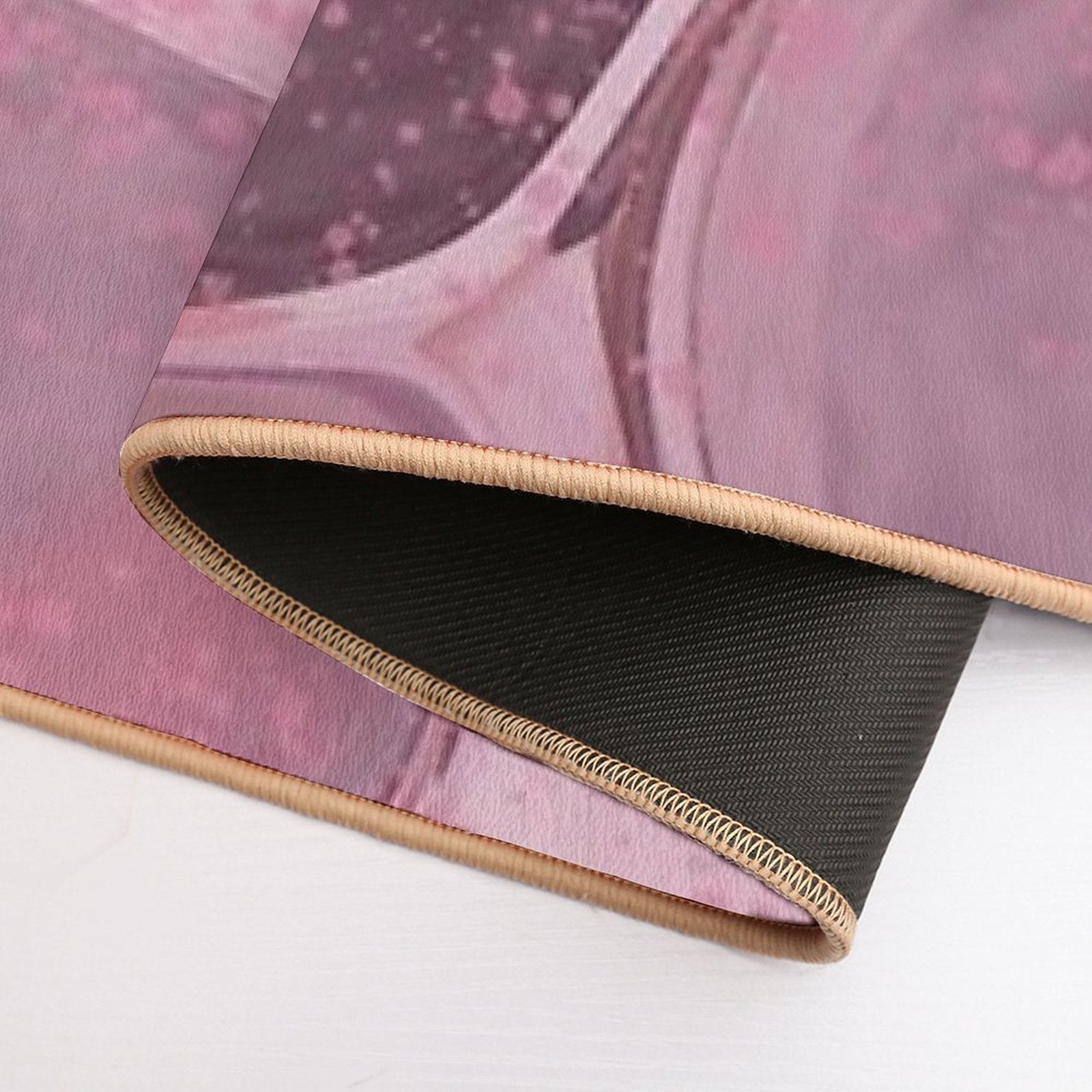 Pink Turtle Shell  Stain-Proof Bath Mat