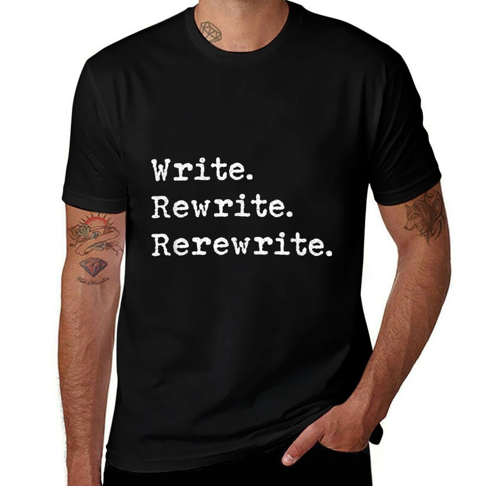 Rewrite Writer Author Book Journalist Novelist Funny  Vintage-inspired T-Shirt