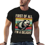 Opossum First Of All Im A Delight Possum Gifts For Men Women  Heathered Texture T-Shirt
