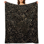 Alchemy Symbols And Astrological Symbols Pattern #2 Versatility Throw Blanket