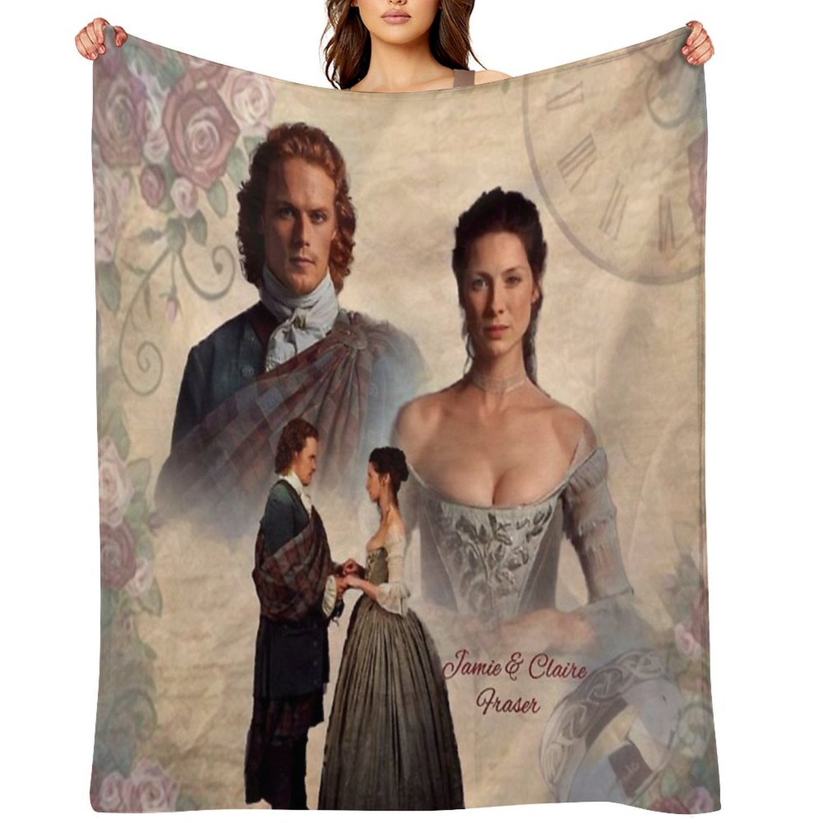 Jamie And Claire FraserOutlander Wedding Eco-conscious Throw Blanket