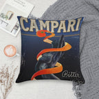 Campari Vintage Orange Peel Distressed Soft Anti-Pilling Throw Pillow