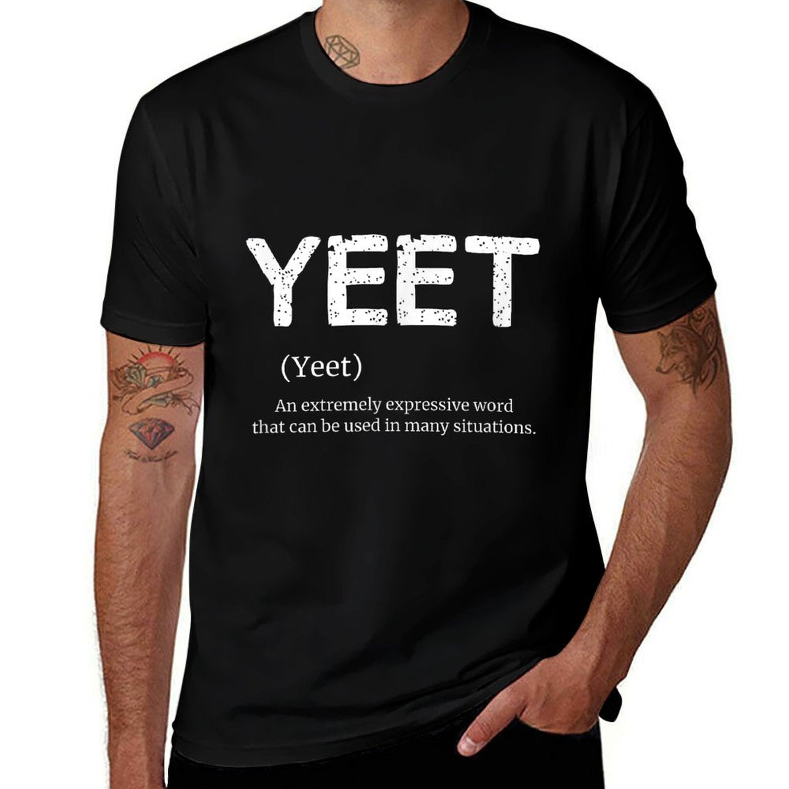 Cool Yeet Definition Meme Slang Boys Girlsns  Graphic-printed T-Shirt