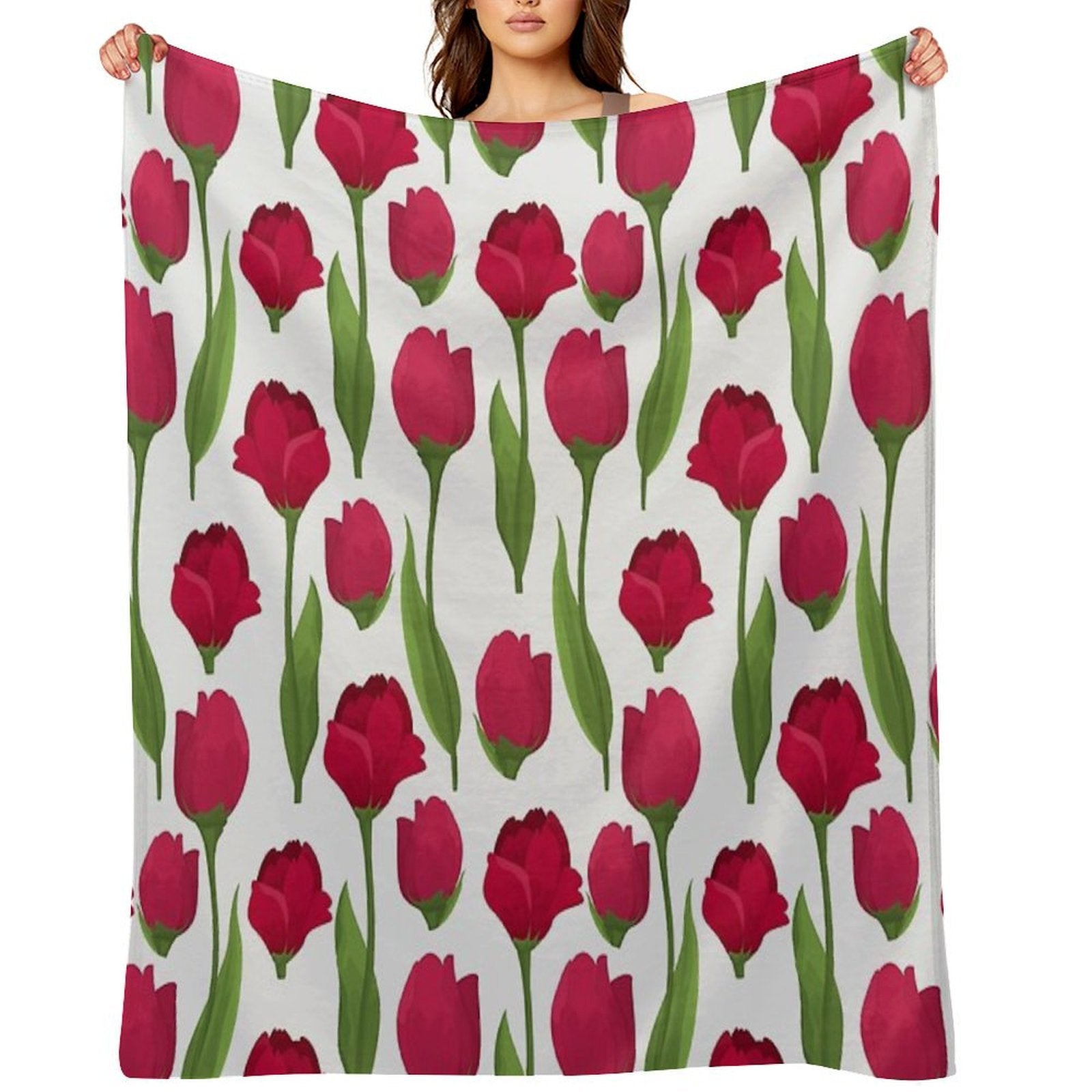 Floral Bedroom Décor Compact Throw Blanket