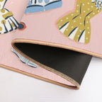 Retro 1950s Swimwear And Sunglasses Pattern  Anti-Trip Bath Mat