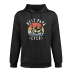 Best Papa Ever - Retro Fist Bump Vintage Design Papa Cotton-Polyester Blend Hoodie