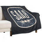 SAAB Car Vintage Retro Logo Travel-friendly Throw Blanket
