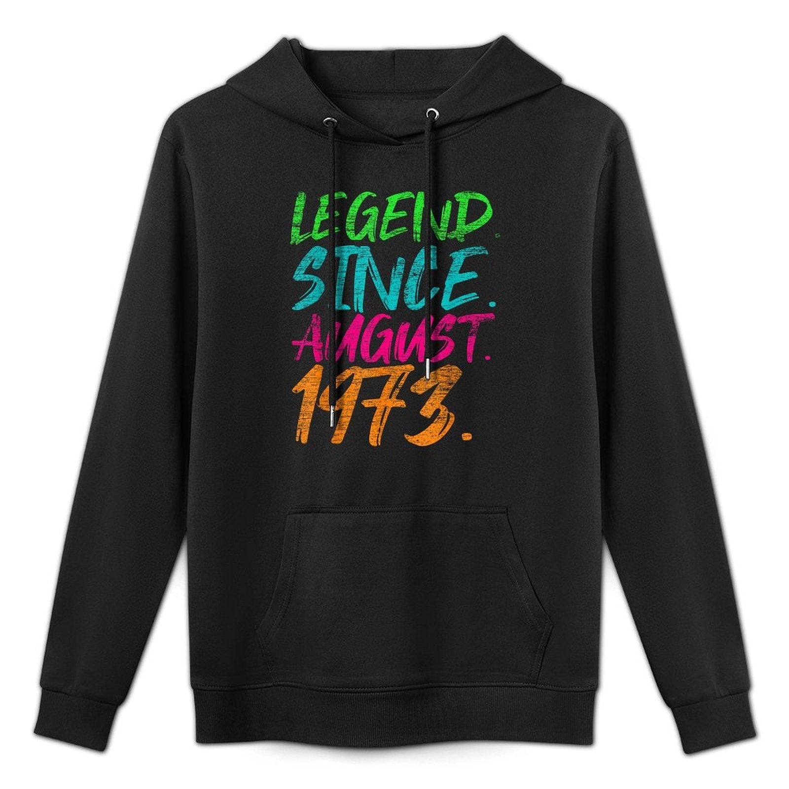 Legend Since August 1973 Men Women Bday Gifts 50th Birthday Relaxed Fit Hoodie
