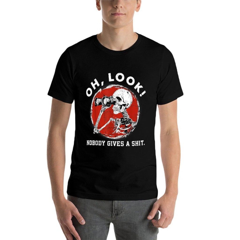 Oh Look Nobody Gives A Skeleton Funny Generation X  Stretchy T-Shirt