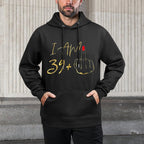 Womens I Am 39 Plus 1 Middle Finger For A 40th Birthday Kangaroo Pocket Hoodie