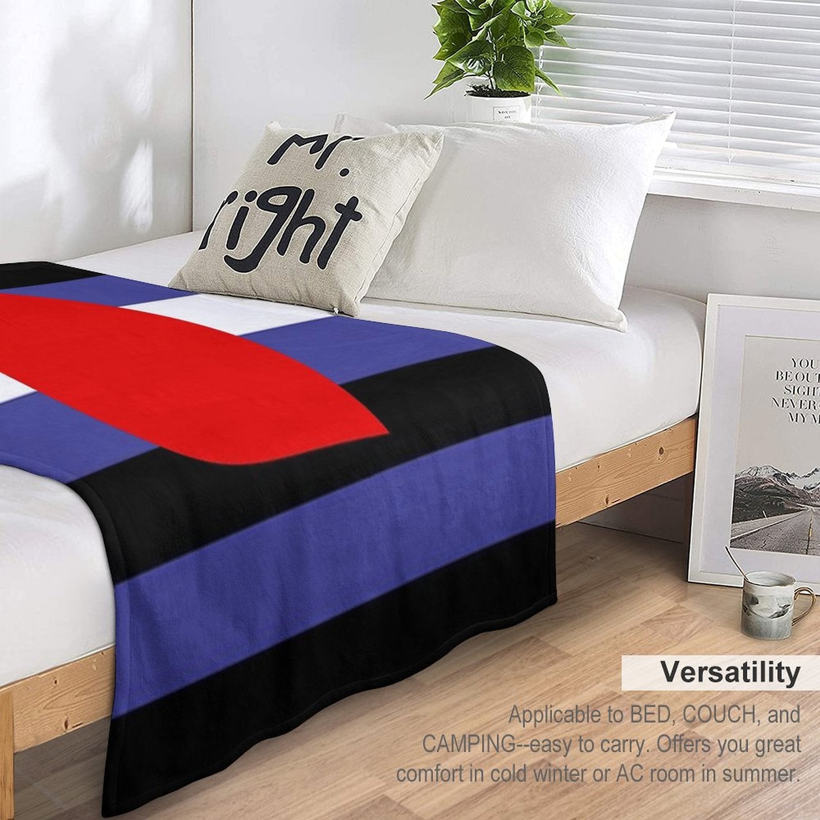 Leather Pride Flag Multi-functional Throw Blanket