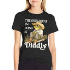 Frog Toad Cowboy Western Only Squat Im Doing Is Diddly Premium  Lightweight T-Shirt