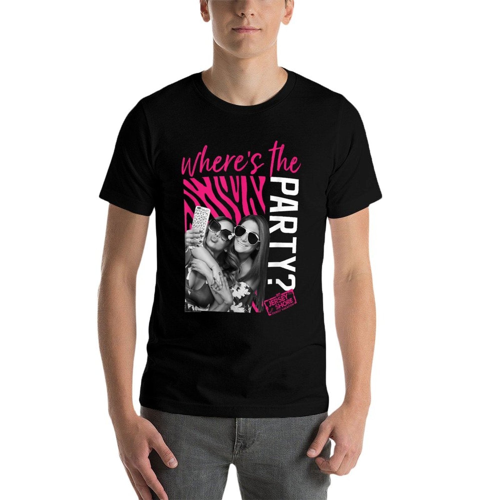Jersey Shore Snooki  Sammi Pink Zebra Print Reality TV  Graphic-printed T-Shirt