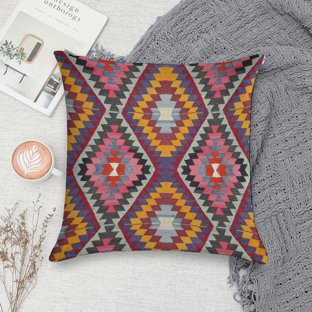 Turkish Kilim Soft Washable Throw Pillow