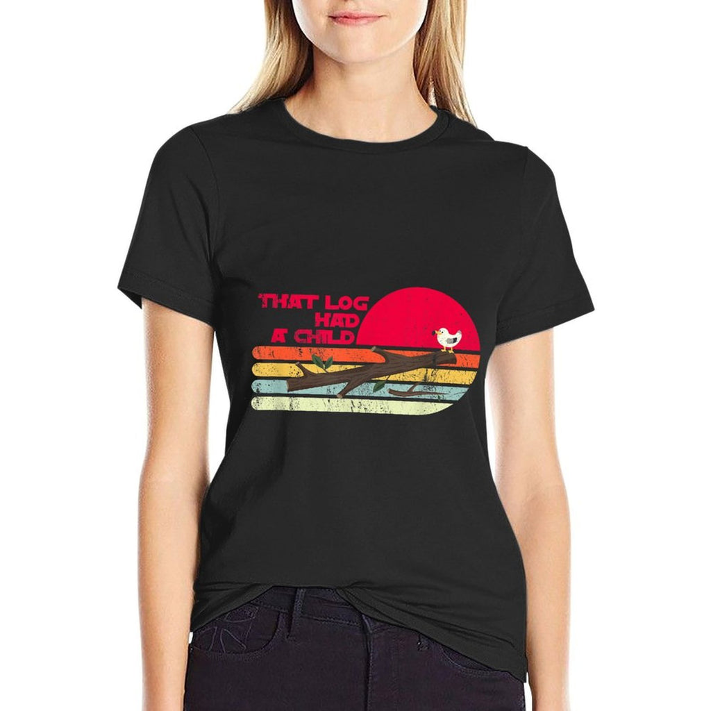 Seagulls That Log Had A Child Dank Meme Stop It Now Dad Joke  Ribbed Collar T-Shirt