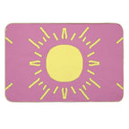 Geometric Ornamental Sun Fairy Floss  Anti-Trip Bath Mat
