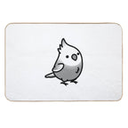 Chubby White-faced Pearl Cockatiel  High-Traffic Bath Mat