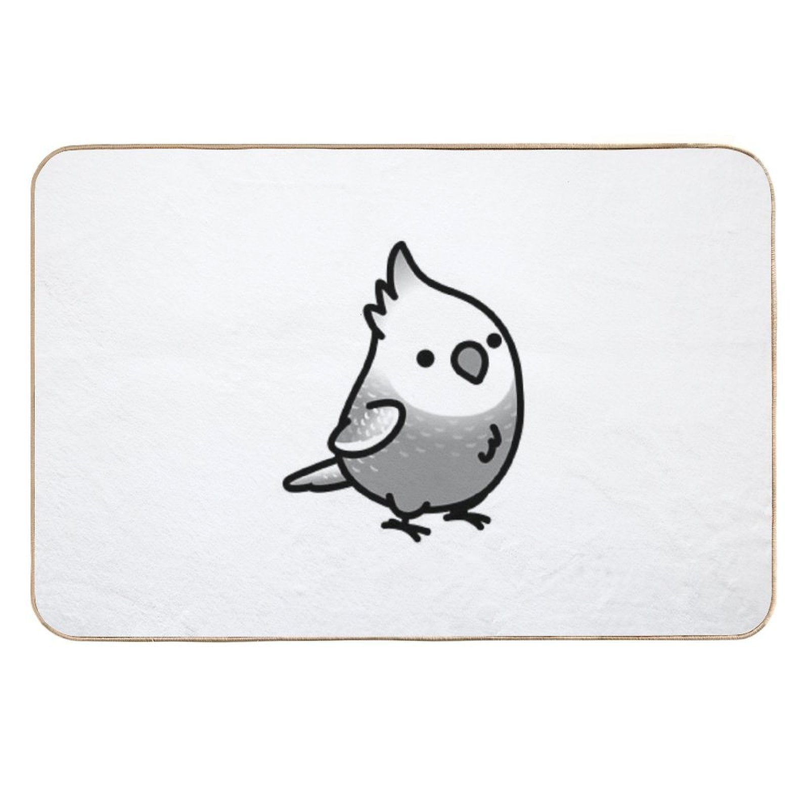 Chubby White-faced Pearl Cockatiel  High-Traffic Bath Mat