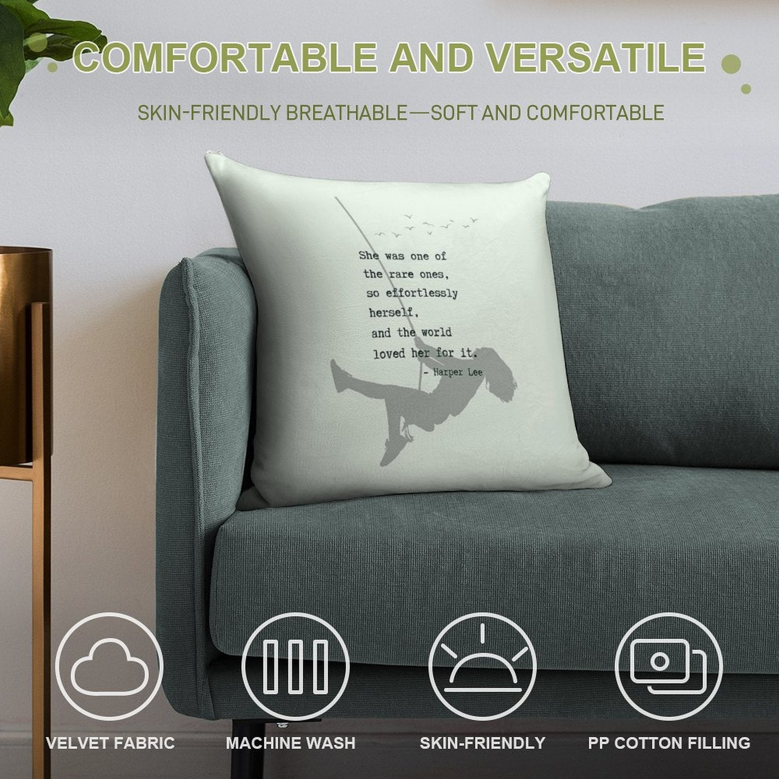 To Kill A Mockingbird Soft Gift Ready Throw Pillow