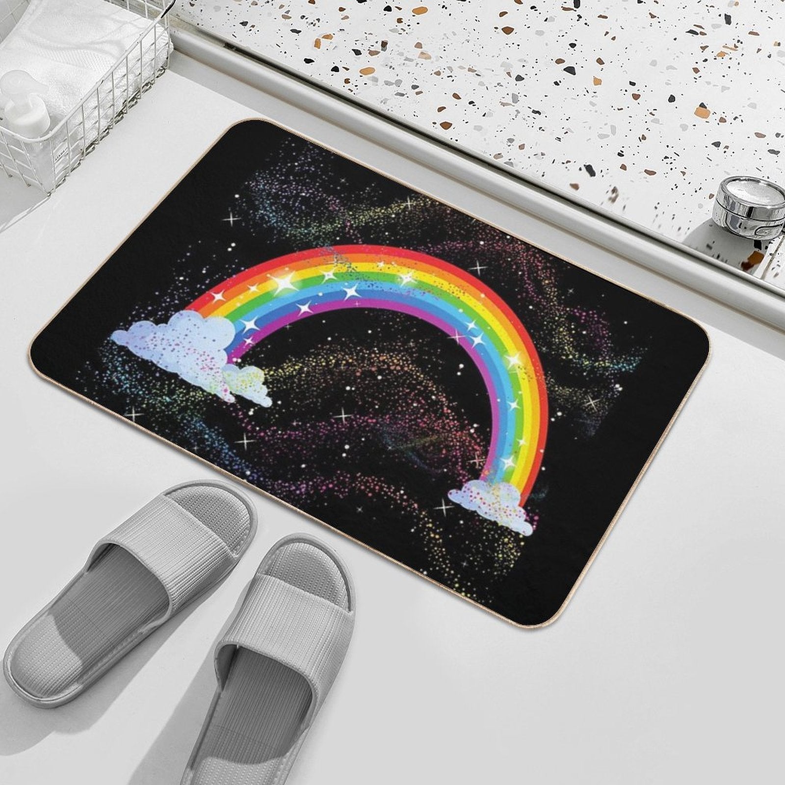 Magic Rainbow  Dirt-Trapping Bath Mat