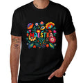 Maestra Flowers Spanish Teacher Cinco De Mayo Funny  Polyester Blend T-Shirt
