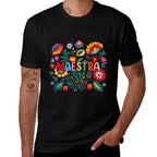 Maestra Flowers Spanish Teacher Cinco De Mayo Funny  Polyester Blend T-Shirt