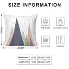Mid-Century Scandinavian Mountains Soft Hidden Zipper Throw Pillow