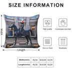Duke of Wellington And Obligatory Cone in Glasgow Soft Gift Ready Throw Pillow