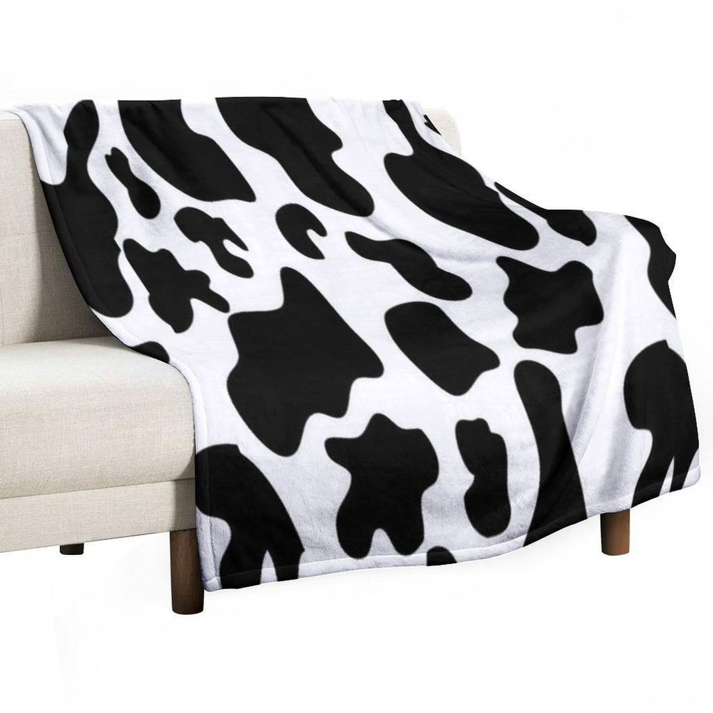 Cow Print Designer Face Mask Reusable & Washable, Designer Inspired, Black, White,Festival Comfort Throw Blanket