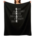 Karate Kata Black Belt Dedication Courage Sensei Karateka Compact Throw Blanket