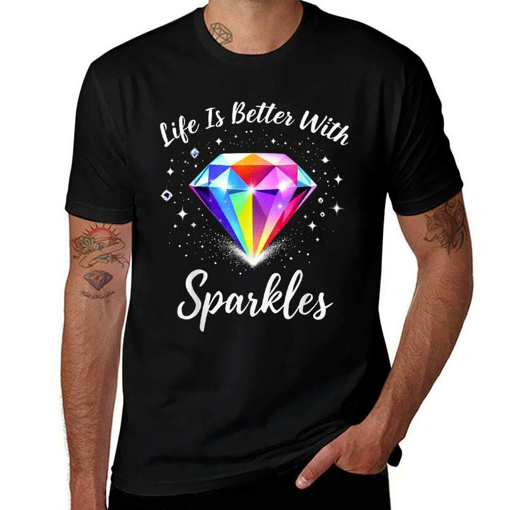 Diamond Painting Life Is Better with Sparkles  Easy-care T-Shirt