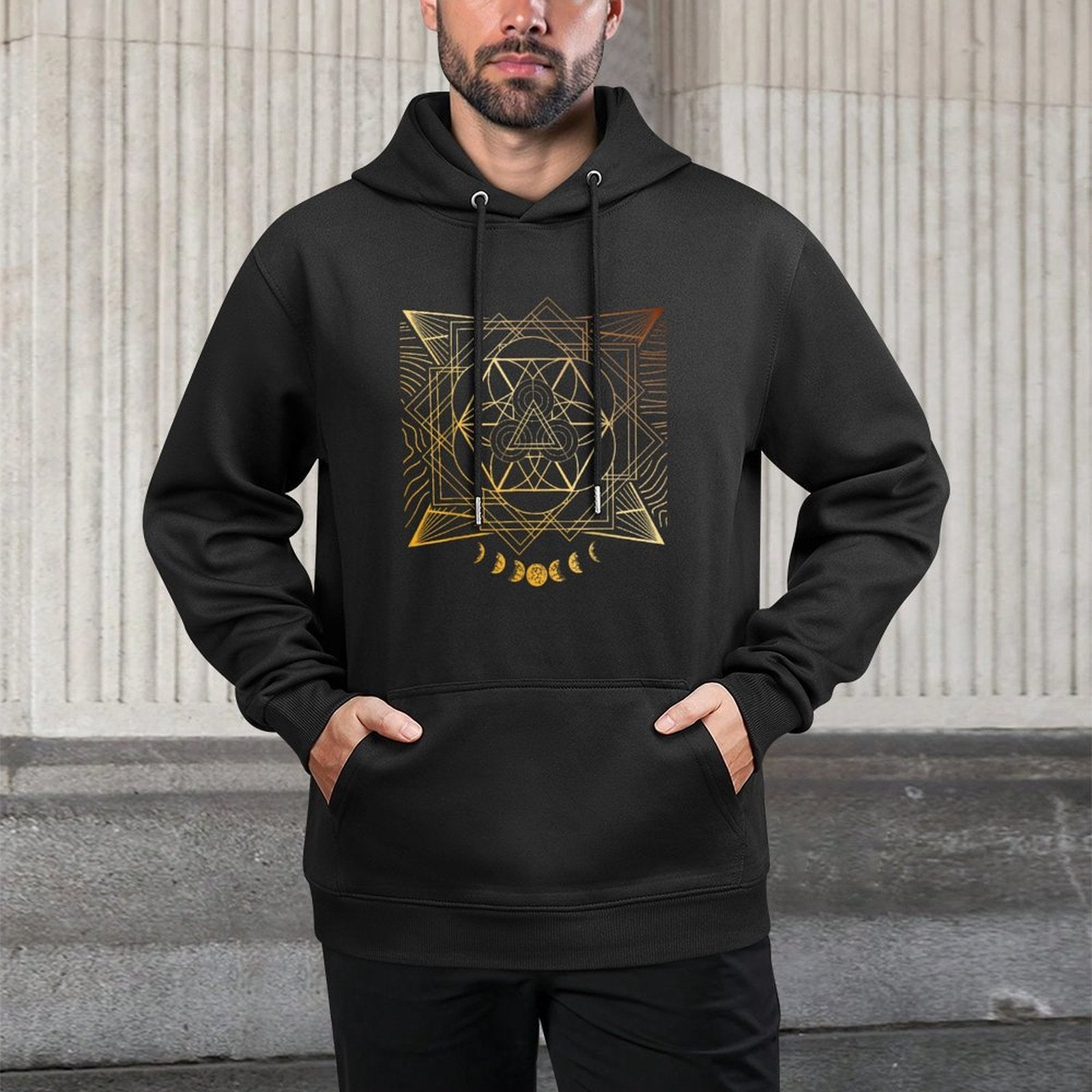 Sacred Geometry for A Spiritual Zen Gothic Mandala Casual Wear Hoodie