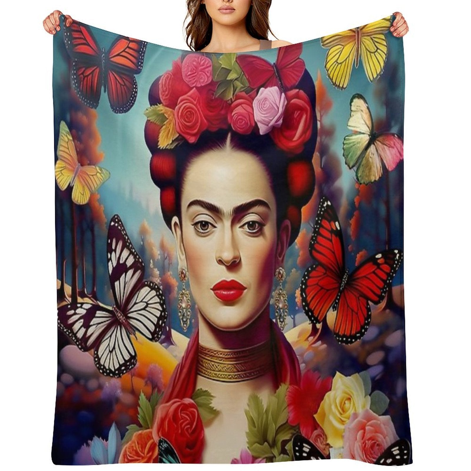 Frida Kahlo 14 Eco-conscious Throw Blanket